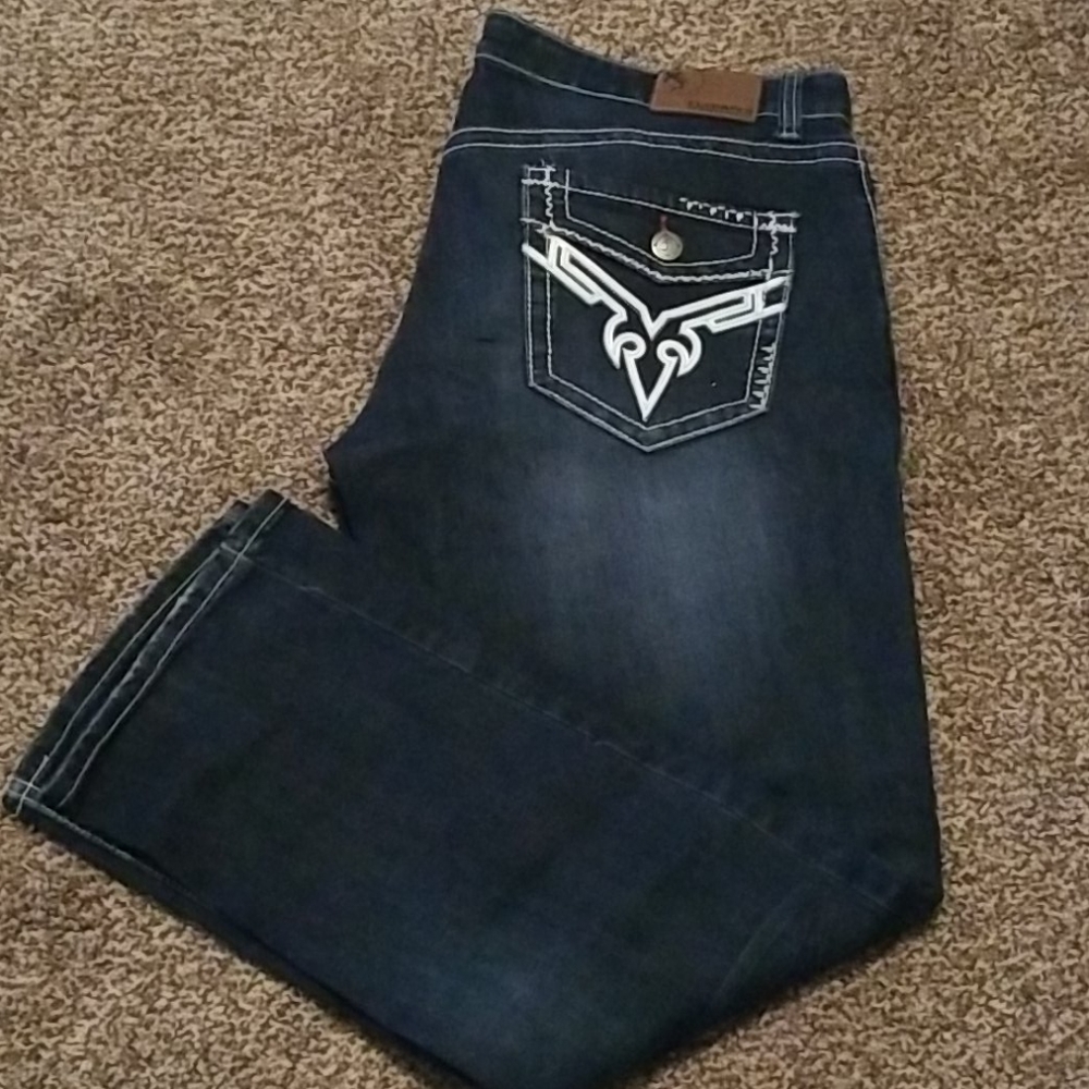 Mens dark denim jeans